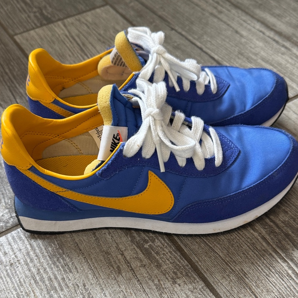 Nike Vibrant Blue and Gold Sneakers